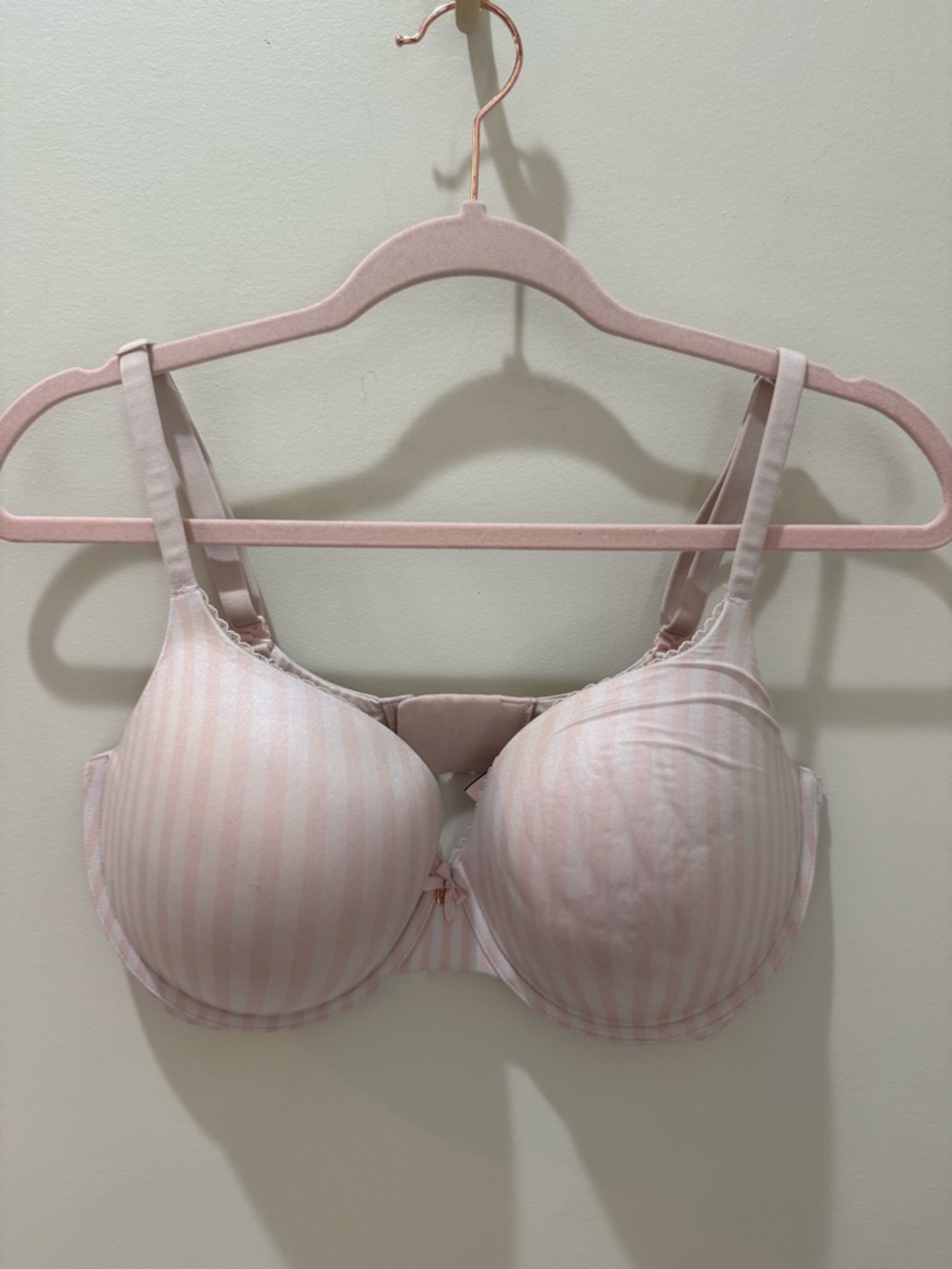 Victoria's Secret Light Pink Stripe Body By Victoria Bra